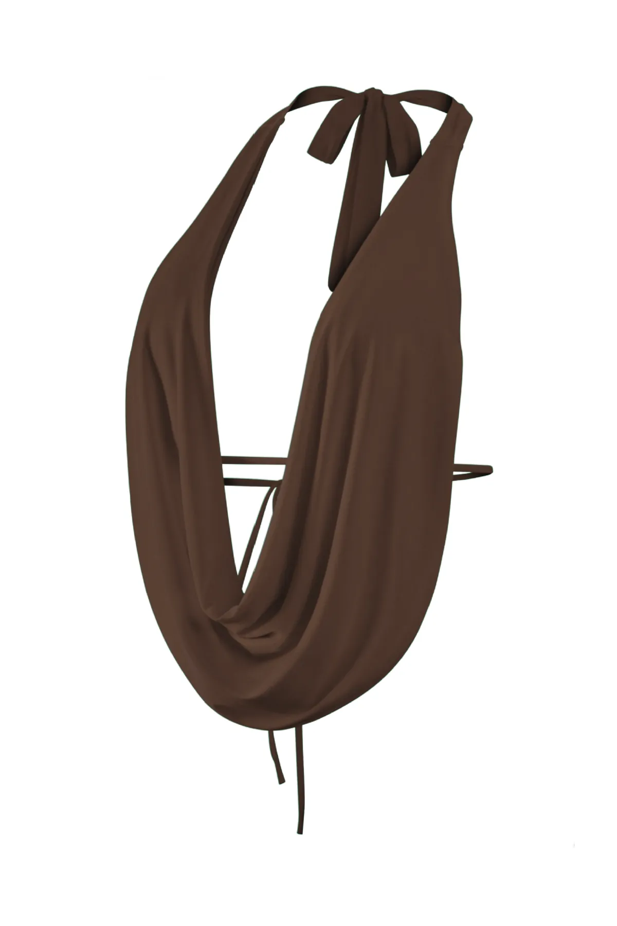 Angelica Halter Top (Dark Brown)
