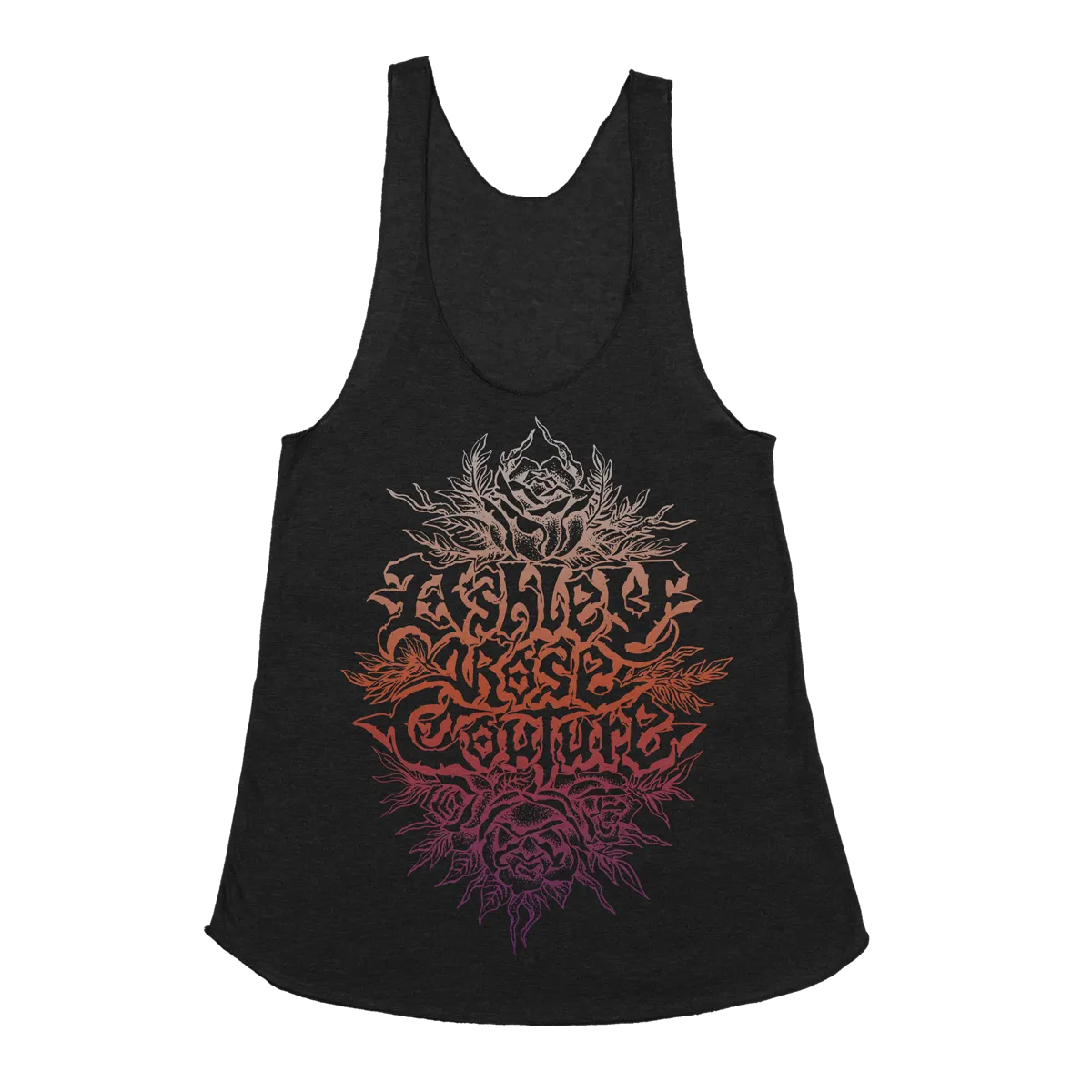 Ashley Rose Couture "Logo: Gradient" Black Women's Racerback Tank Top