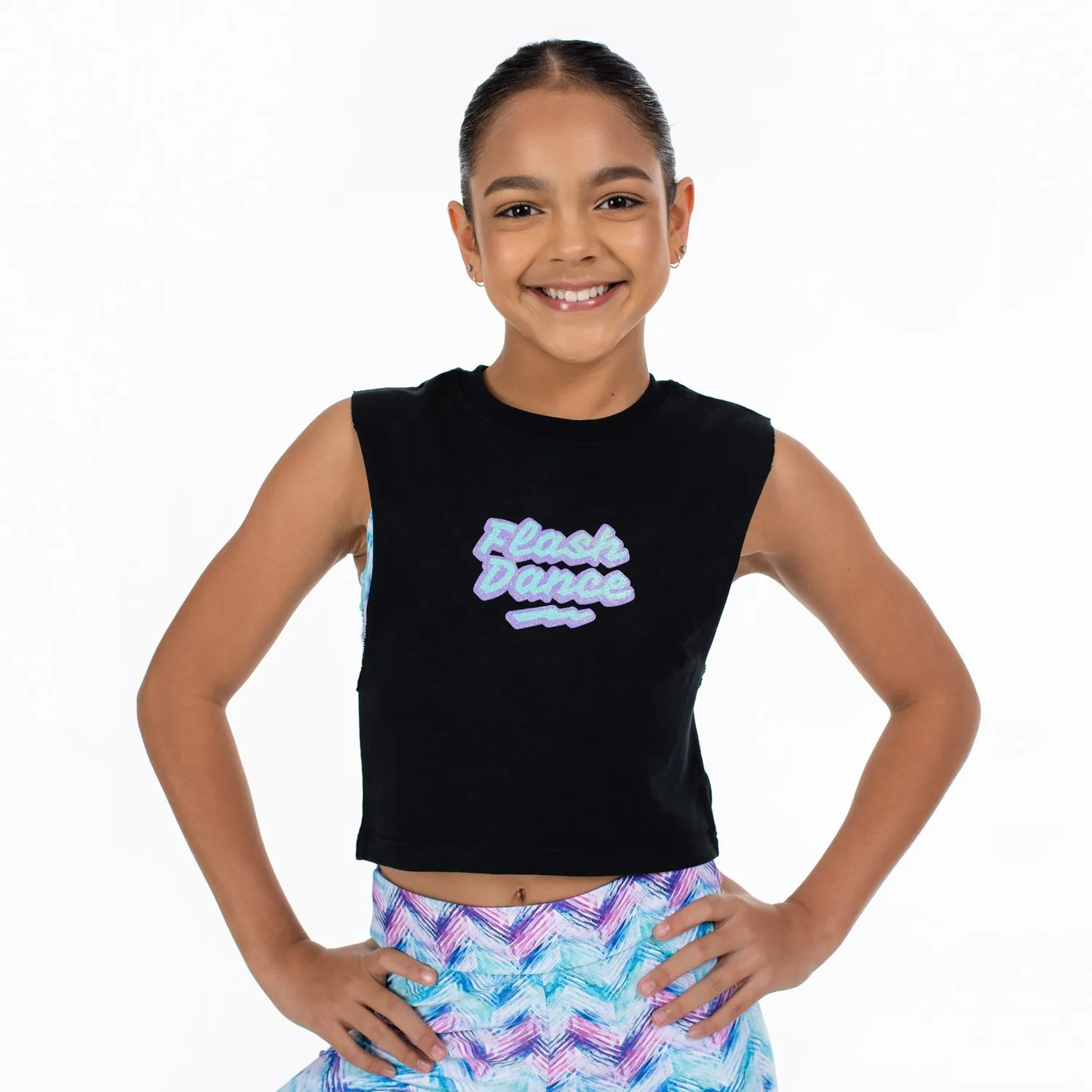 Crop Tank with 'Flash Dance' Print