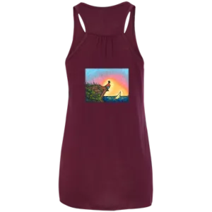 "The Adventurer" - printed on the back – Bella Canvas Flowy Racerback Tank